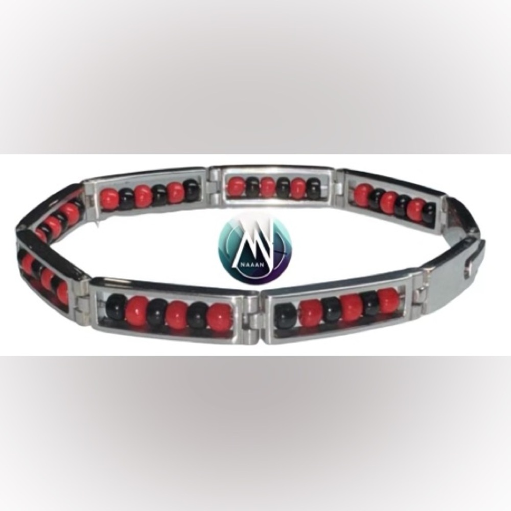 Stainless steel ilde de Elegua Bracelet (Czech Beads) yoruba religion af…